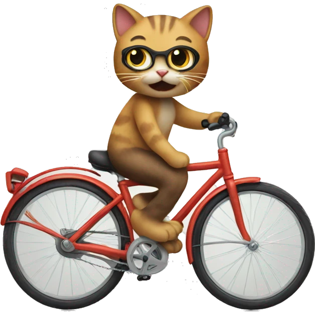 Cat on a bike emoji