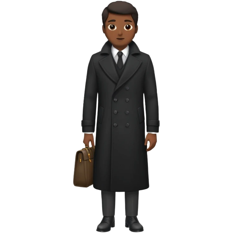 black overcoat emoji