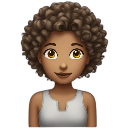 Girl with curly hair emoji