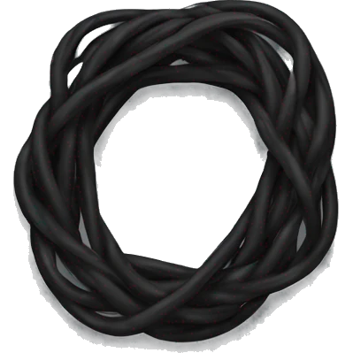 Rubber band in black emoji