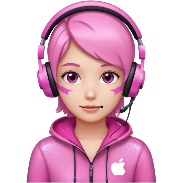 control gamer glitter pink emoji