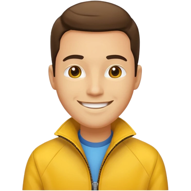 man with yellow jacket. emoji