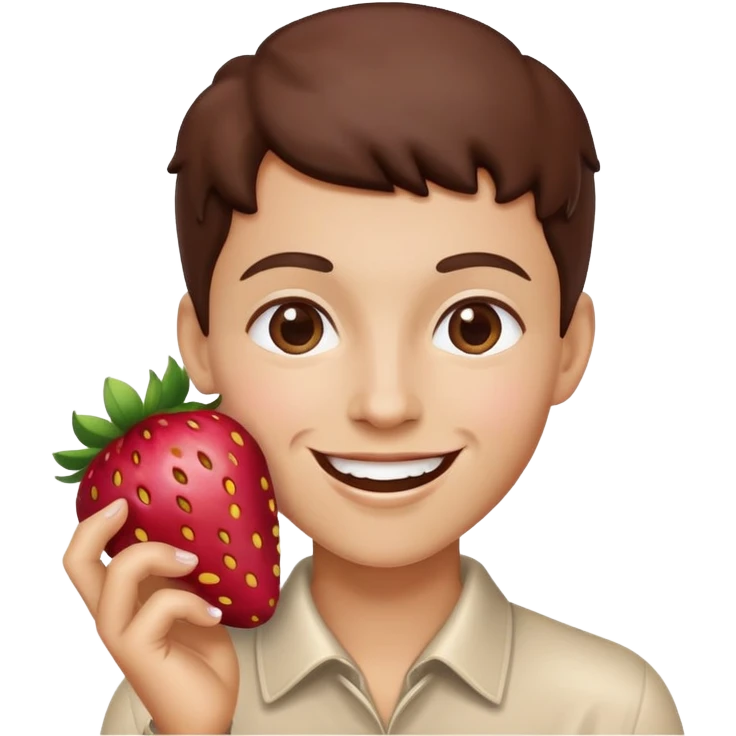 Fresas con chocolate y yo  emoji