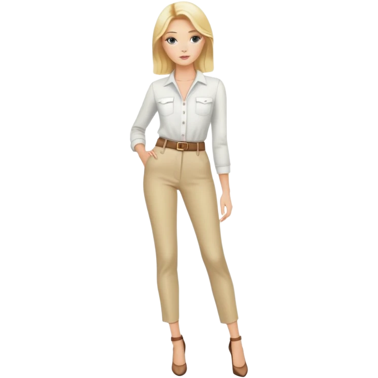 blonde fashion model in a professional full body pose emoji