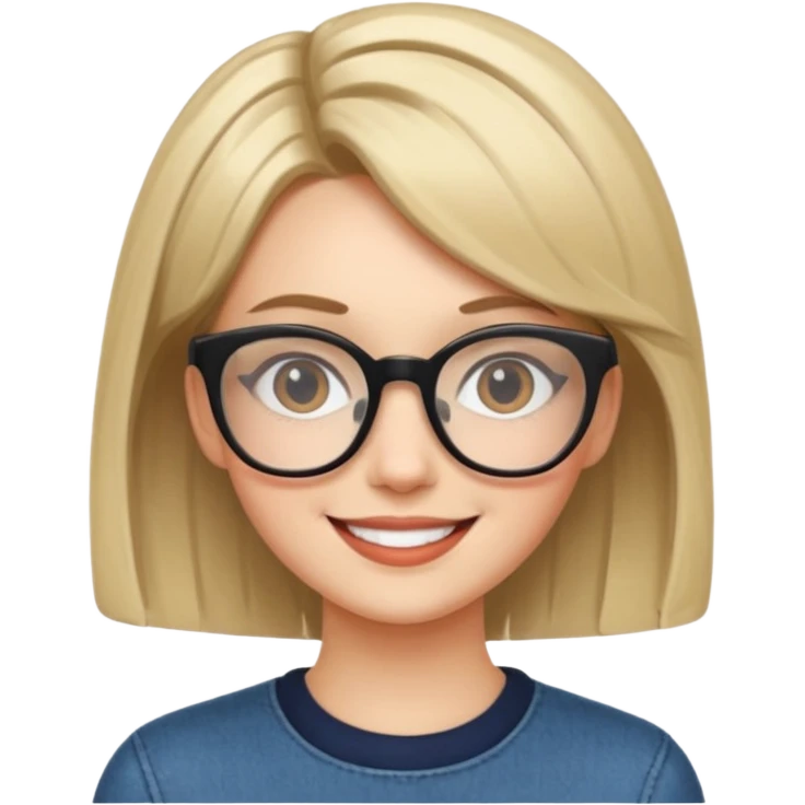 IT girl with glasses emoji