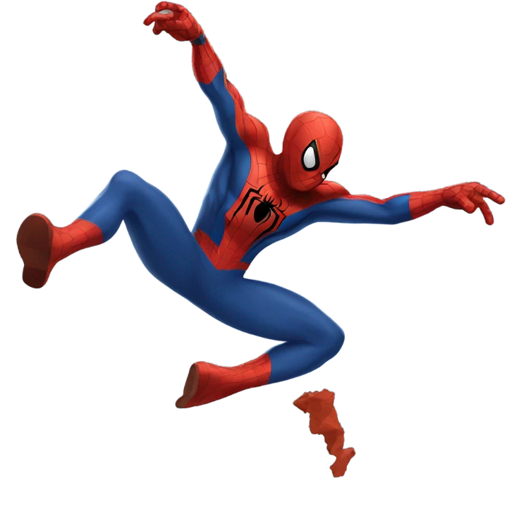 Spiderman falling emoji