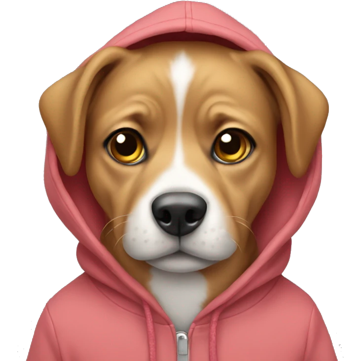 Dog wearing a hoodie  emoji