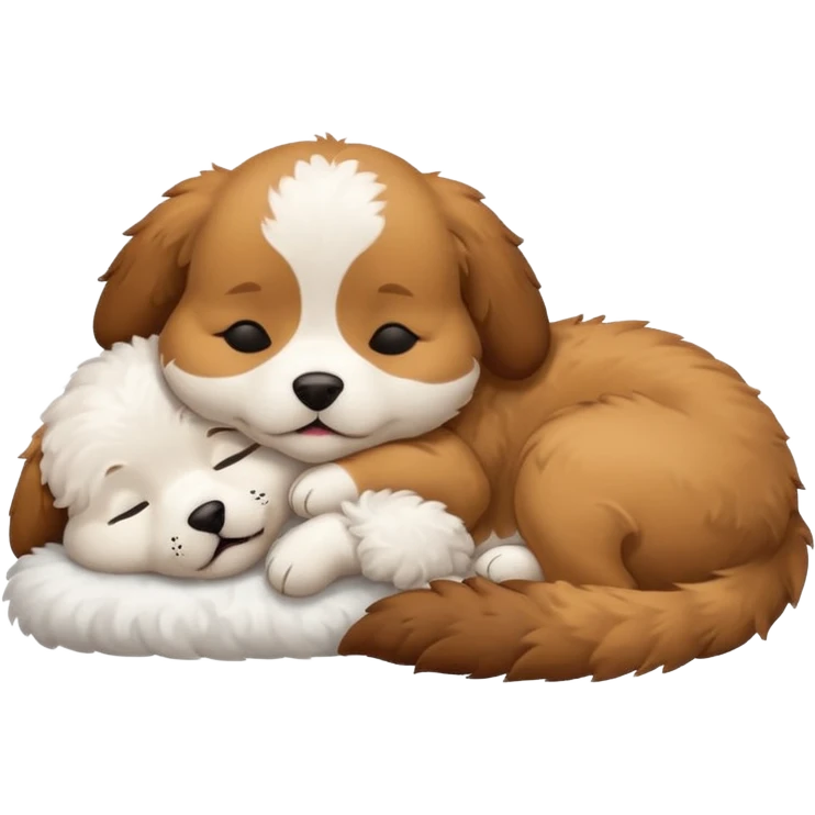 Dog stikers which is sleeping emoji