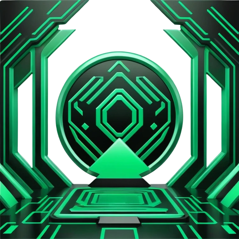  Black And Green Cyber Aesthetic Scenery Deco emoji