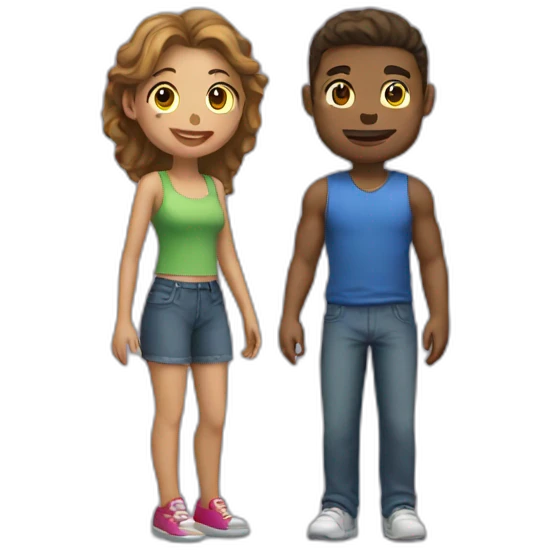 young couple playing video game together emoji
