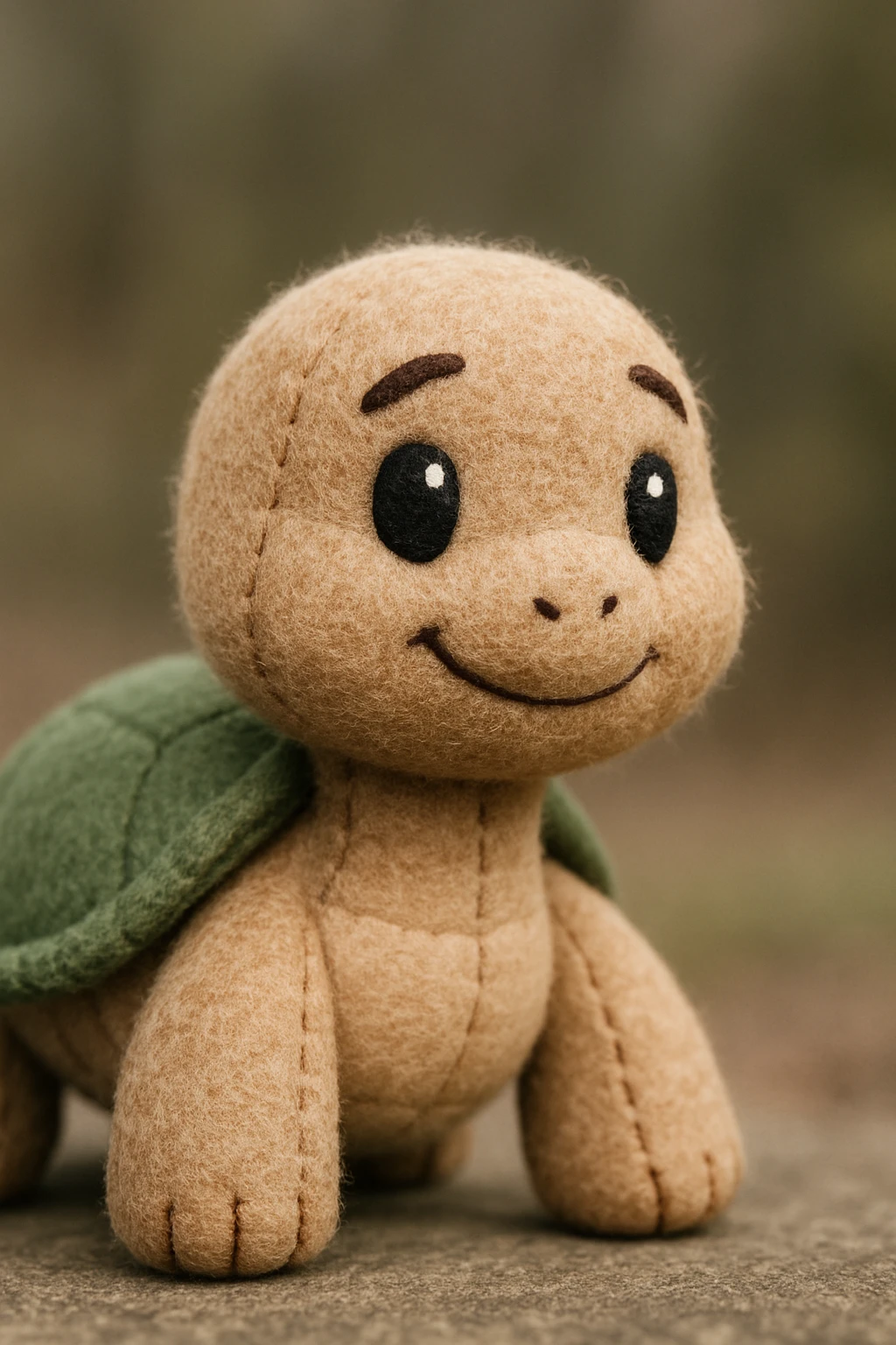 plush toy turtle, soft and cuddly, plush portrait style emoji
