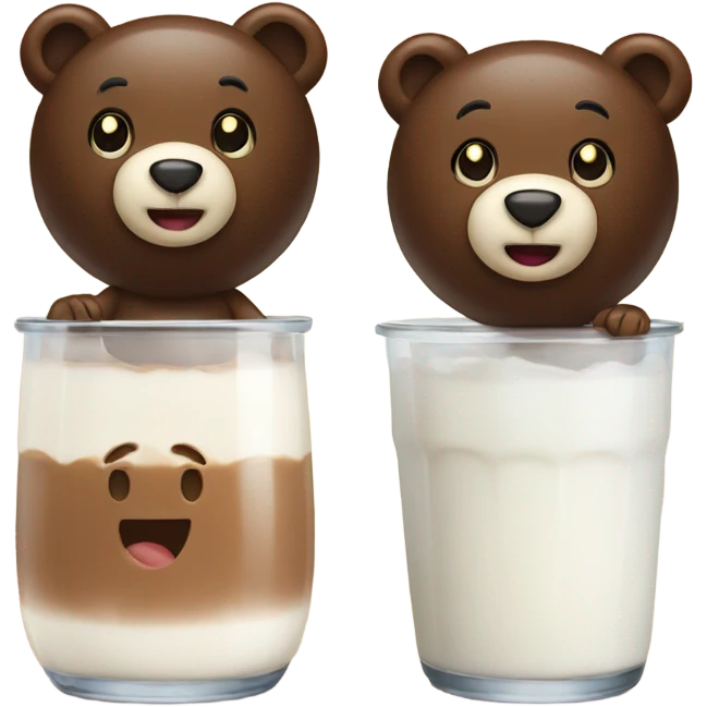 Milk and mocha bears emoji