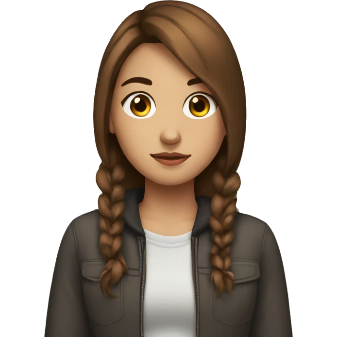 Depression realest girl with brown hair emoji