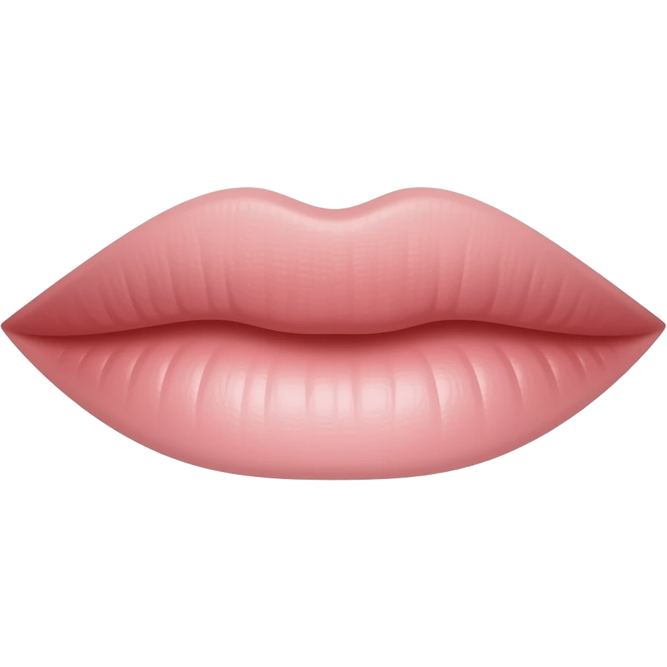 Human gums (upper gum line), soft pink tissue with subtle texture, slightly curved shape, clean and simple. emoji