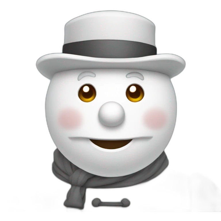 Bonhomme de neige choqué emoji