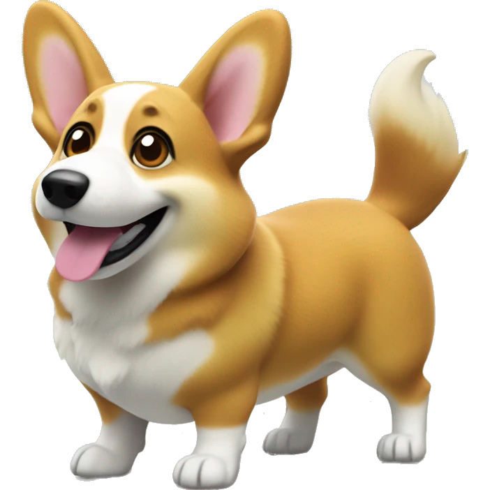 Corgi mixed with Wiggler from Mario emoji