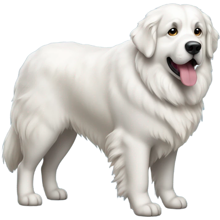 great pyrenees dog standing emoji