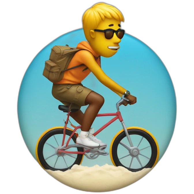 Tyler the creator riding an analog clock emoji