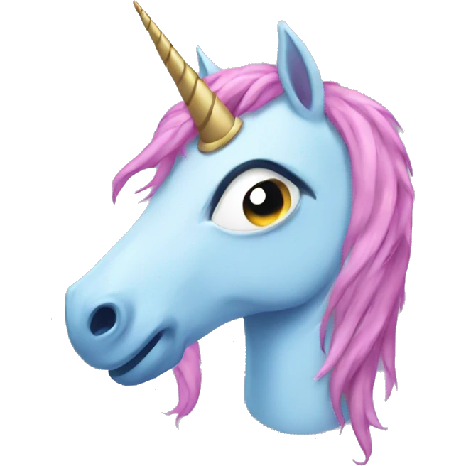 Crying unicorn emoji