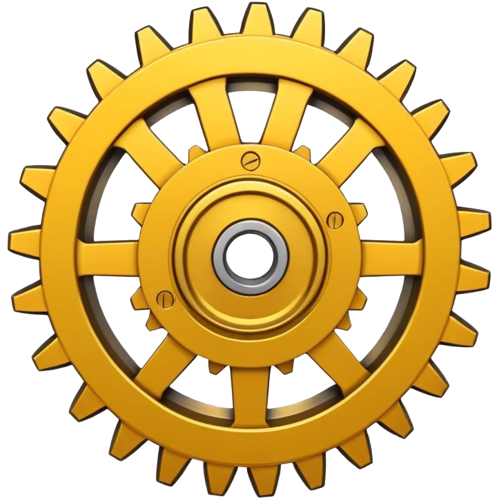 yellow gear cog emoji