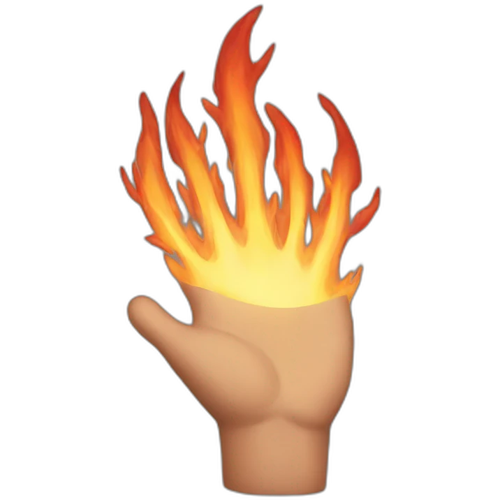 Mano fuego emoji