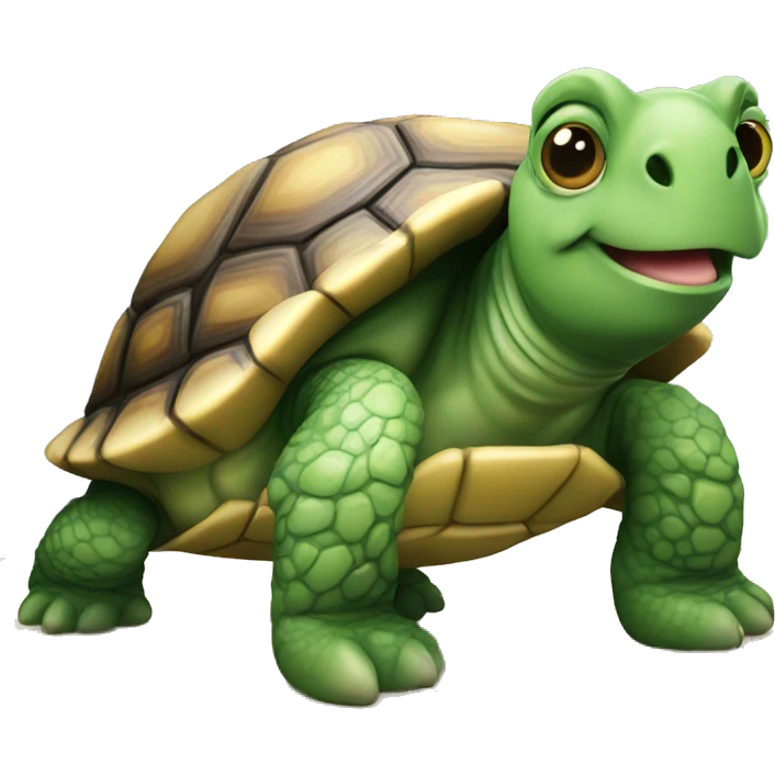 Turtle eating emoji