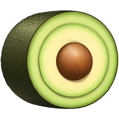Cute avocado roll emoji