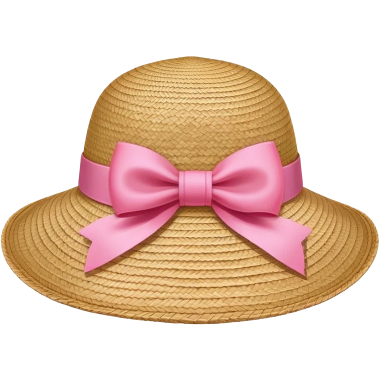 sun hat with a pink bow emoji