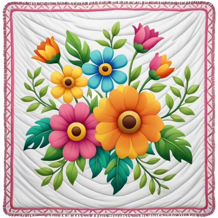 Floral throw blanket emoji