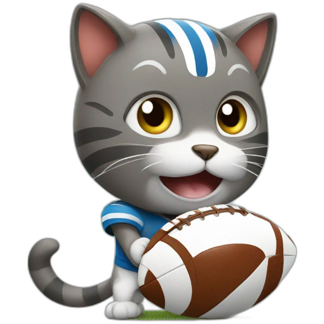 cat playing football emoji