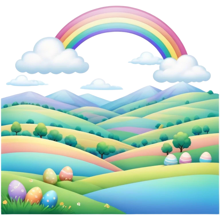  pastel rainbow easter land landscape  emoji