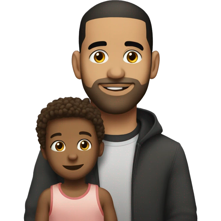 Aubrey drake graham with a child emoji