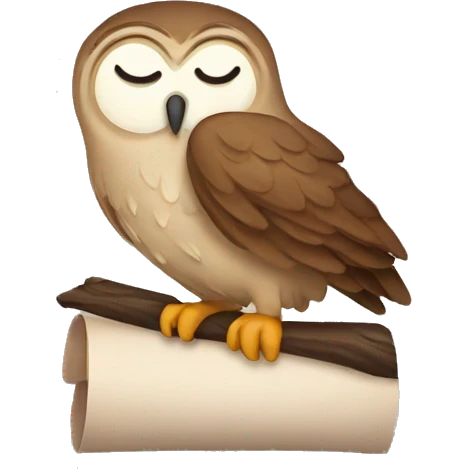 owl sleeping emoji