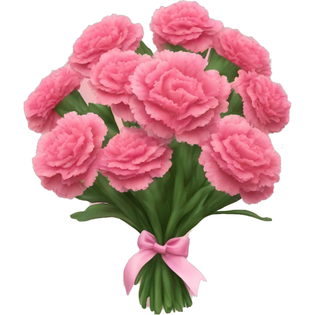 Carnations bouquet ￼ emoji