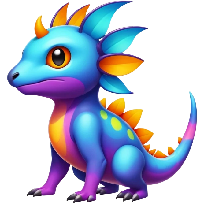 colorful vibrant Fakémon-creature with random markings emoji