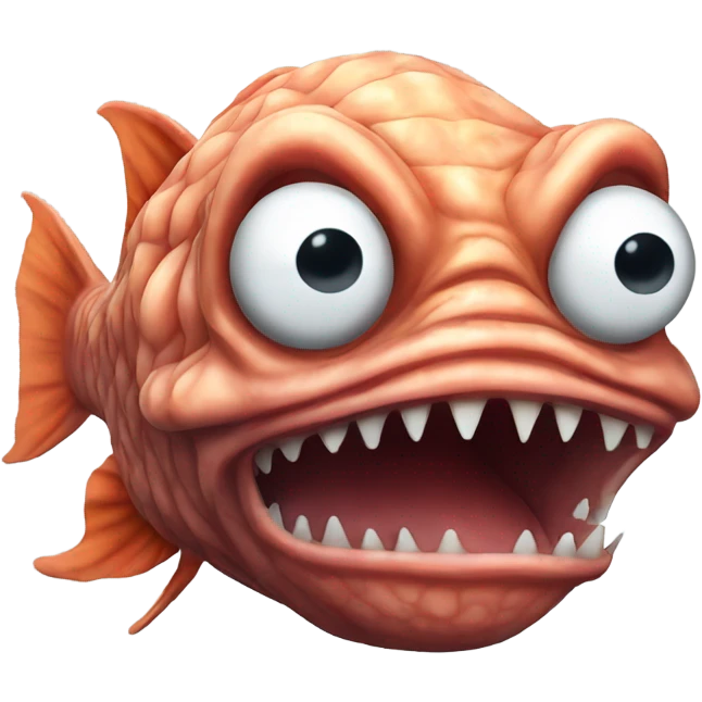 Scary monk fish emoji