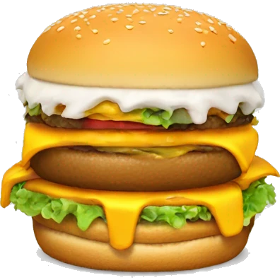 Donald trump eating McDonalds burger emoji