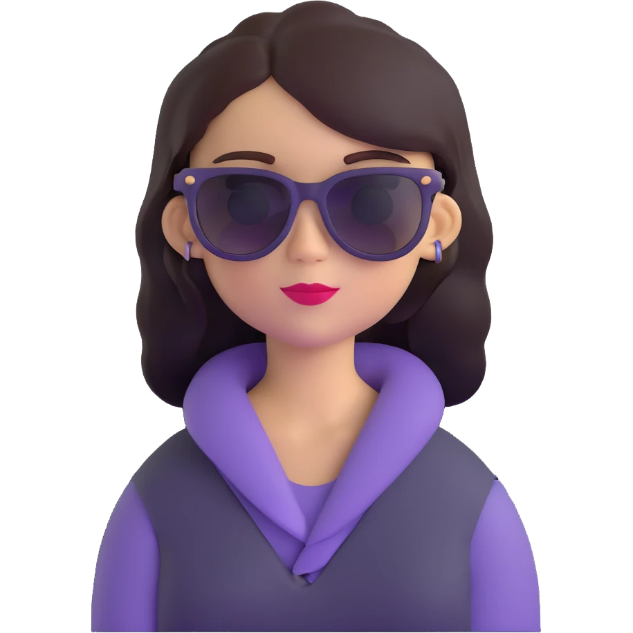 confident girl with sunglasses emoji