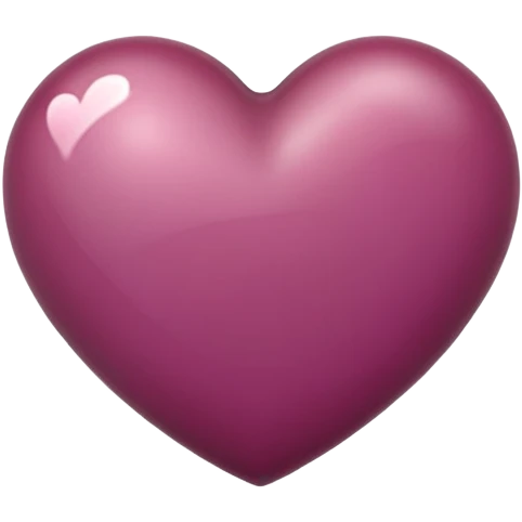 Deep mauve-red heart shape emoji