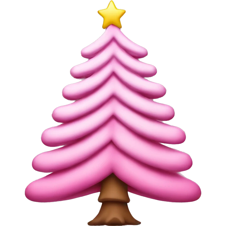 Pink Christmas tree emoji