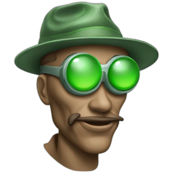 stoner man with hat and alien emoji