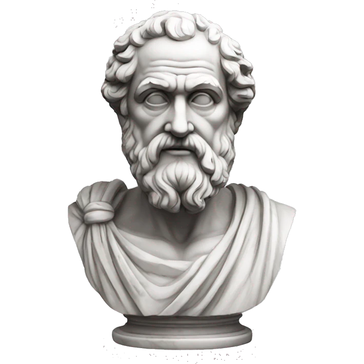 Marble bust of ancient greek philosopher emoji