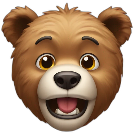 crazy bear emoji