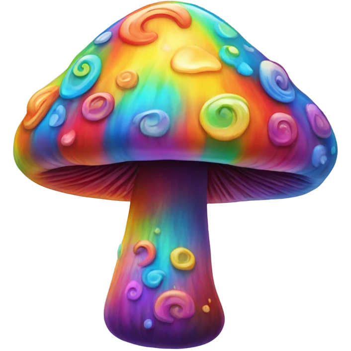 Rainbow mushroom emoji