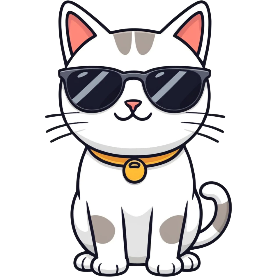 Cat with sunglasses emoji