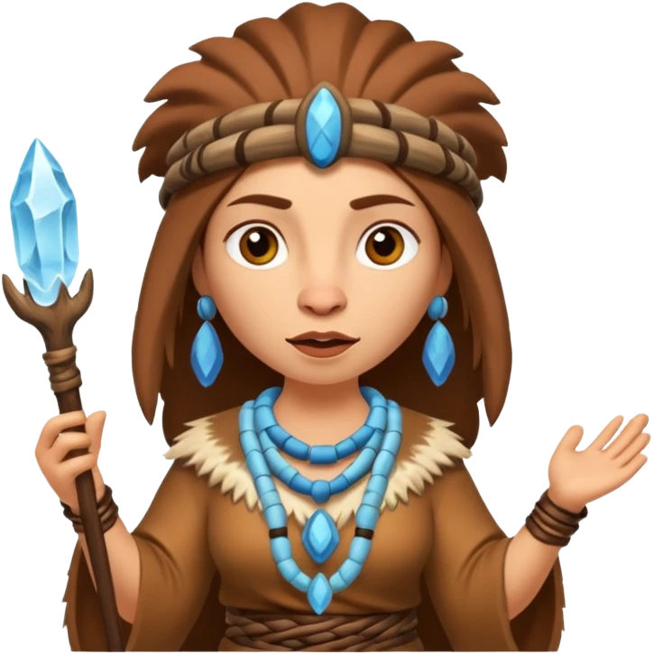woman shaman, ice age emoji