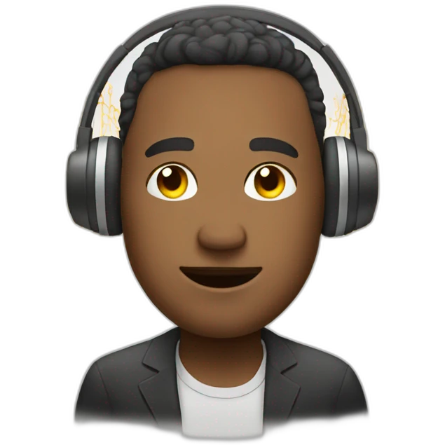 Man with sound waves on sides  emoji