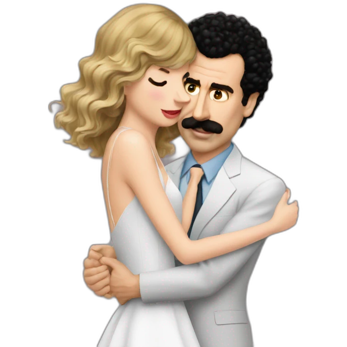 borat hugs taylor swift emoji