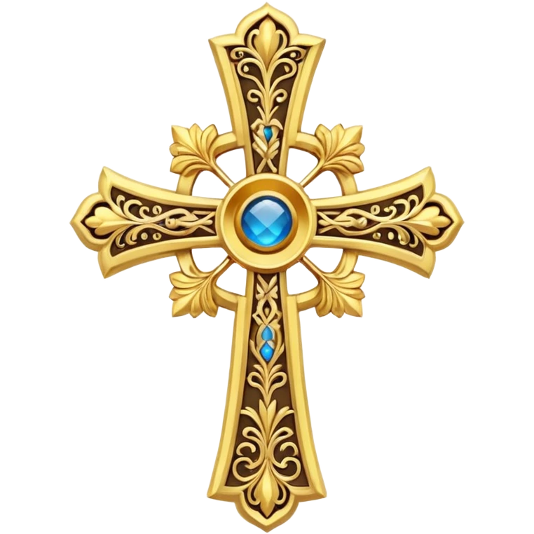 Eastern Orthodox cross. Transparent bakgrundl. emoji