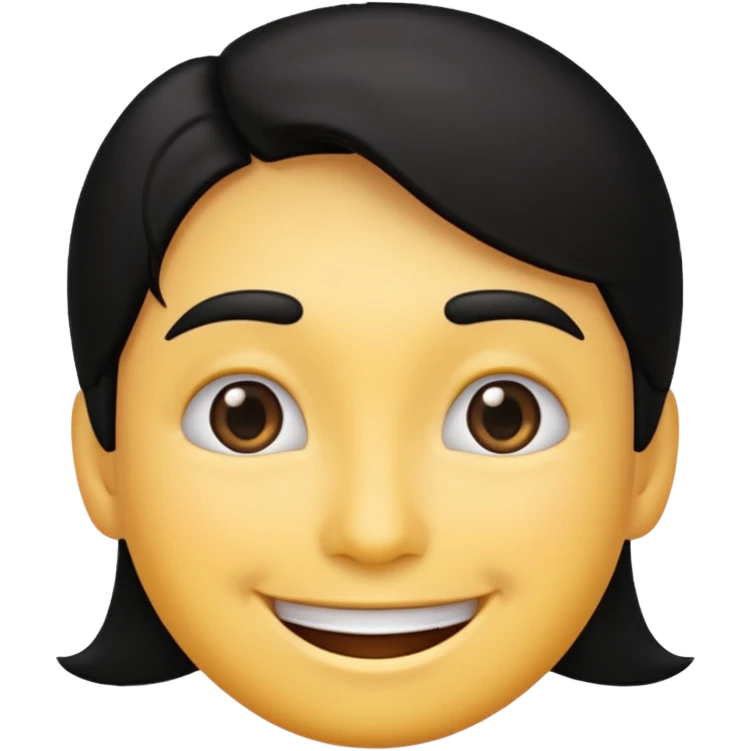 Emo emoji smiley face black hair hair emoji